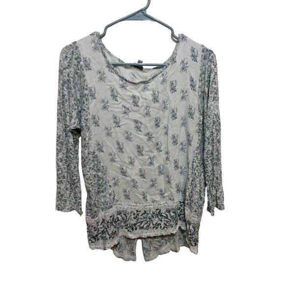 LUCKY Brand Womens Blouse Size M Light Green - Picture 1 of 8